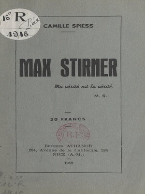 cover image of Max Stirner